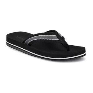 Vance Mens Fontana Comfort Flexible Flip Flop Sandals Black Size 9 NWOB